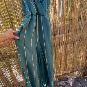 Anthropologie Striped Jumpsuit